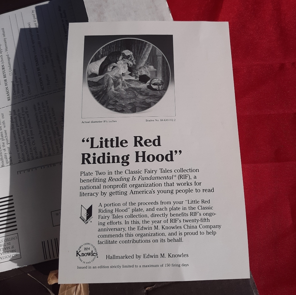 Little Red Riding Hood PLATE - Picture 4 of 6